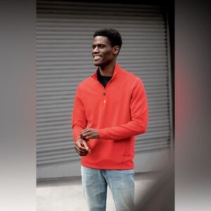 Under Armour Mens Heavy Performance Fleece 1/4 Zip Red and Black size Med